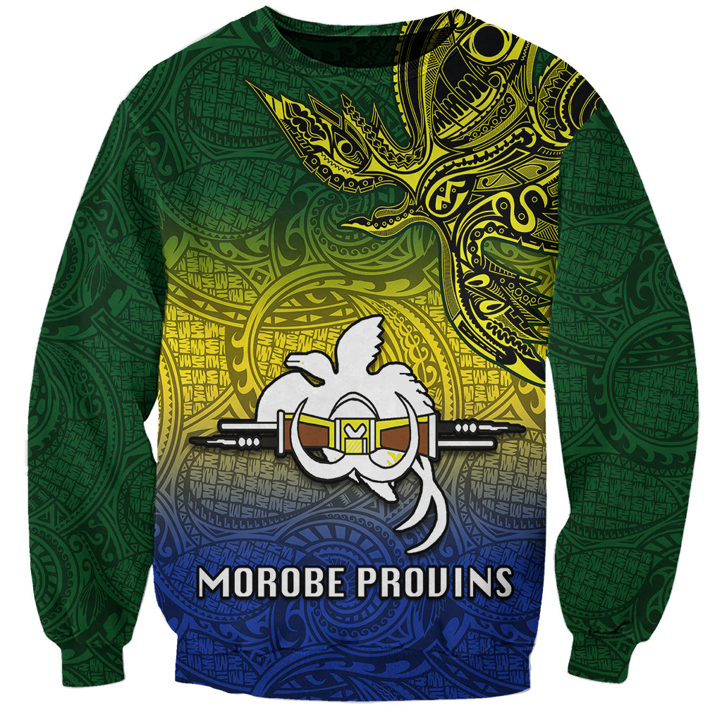 Papua New Guinea Morobe Province Sweatshirt PNG Birds Of Paradise Polynesian Arty Style LT03 Unisex Yellow - Polynesian Pride