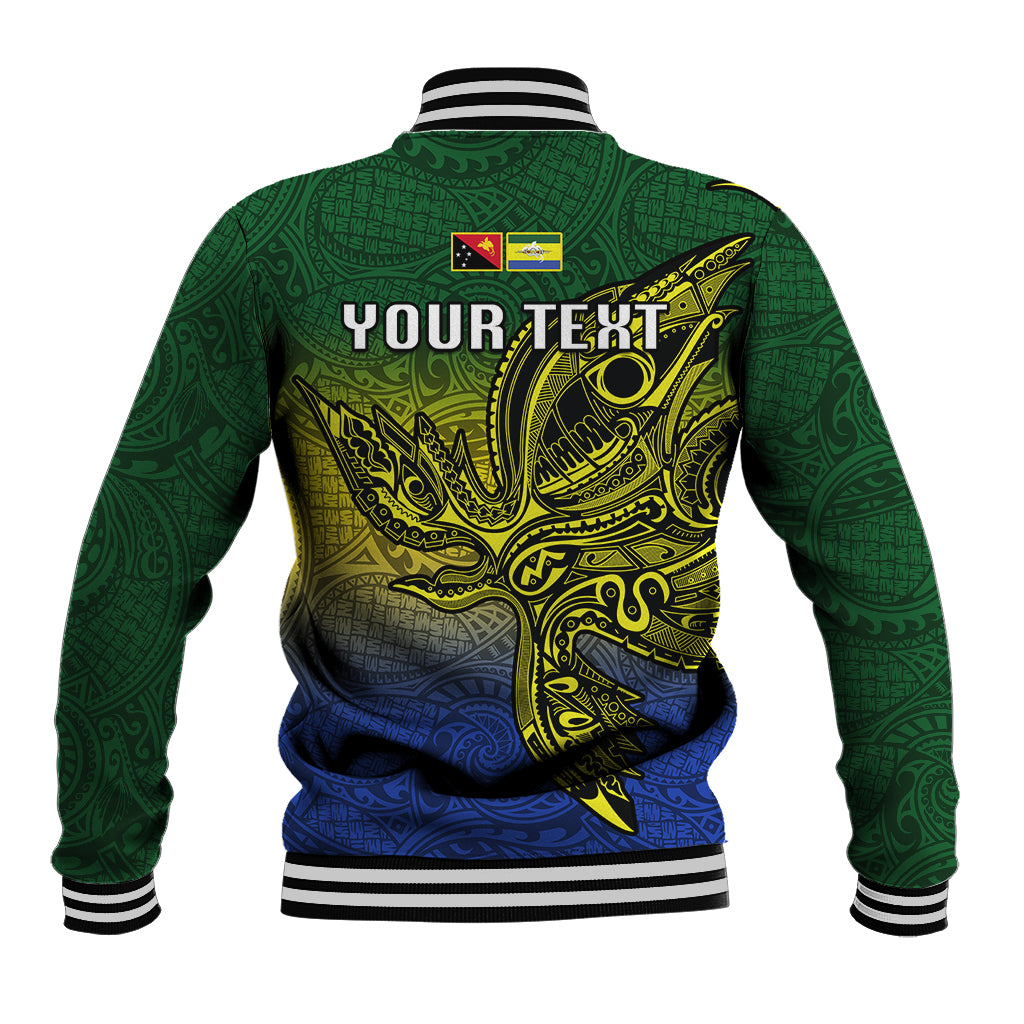 Custom Papua New Guinea Morobe Province Baseball Jacket PNG Birds Of Paradise Polynesian Arty Style LT03 - Polynesian Pride