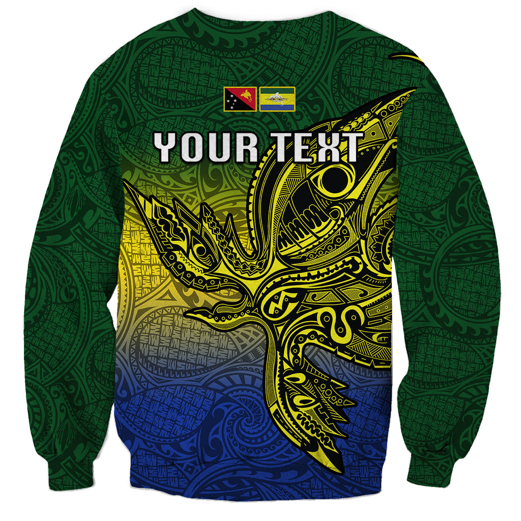 Custom Papua New Guinea Morobe Province Sweatshirt PNG Birds Of Paradise Polynesian Arty Style LT03 - Polynesian Pride