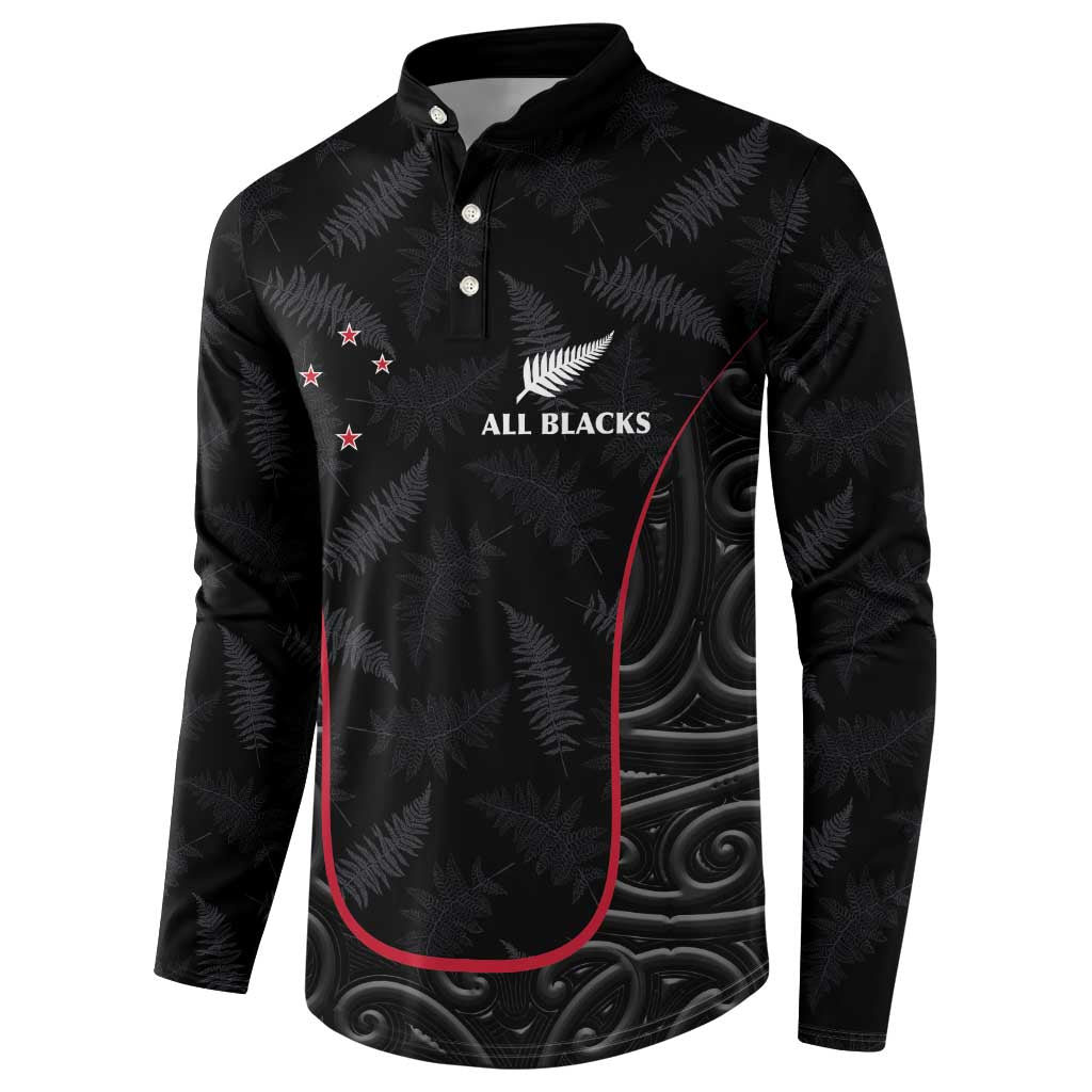 Custom New Zealand Rugby Button Sweatshirt Maori All Black Championship 2024 and Silver Fern LT03 - Polynesian Pride