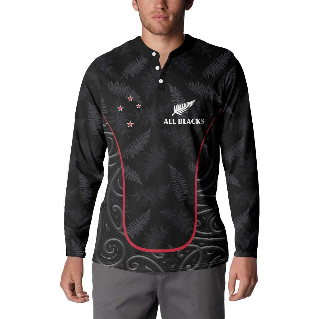 Custom New Zealand Rugby Button Sweatshirt Maori All Black Championship 2024 and Silver Fern LT03 - Polynesian Pride