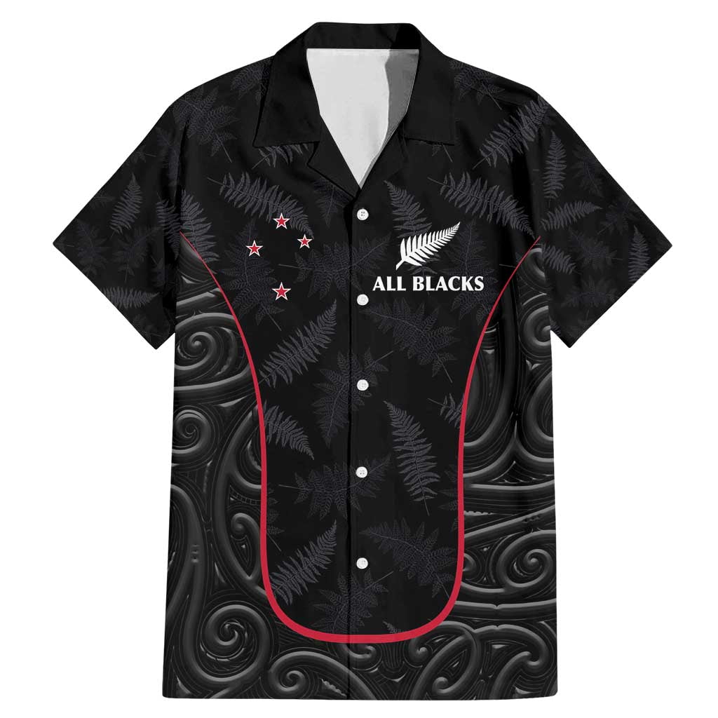 Custom New Zealand Rugby Family Matching Mermaid Dress and Hawaiian Shirt Maori All Black Championship 2024 and Silver Fern