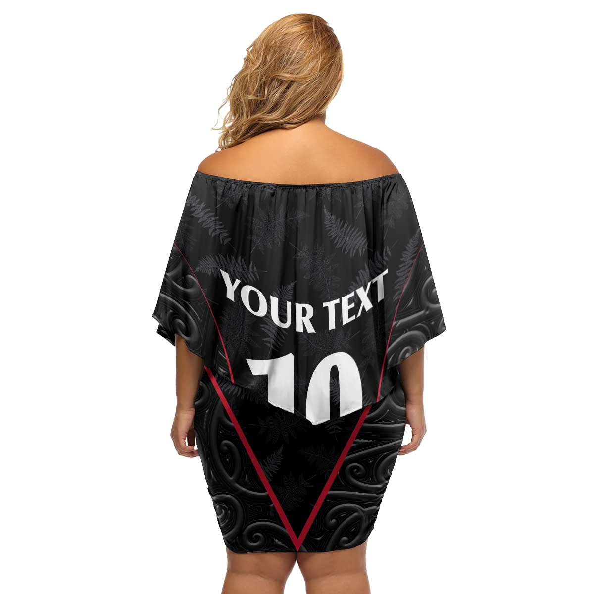 Custom New Zealand Rugby Family Matching Off Shoulder Short Dress and Hawaiian Shirt Maori All Black Championship 2024 and Silver Fern LT03 - Polynesian Pride