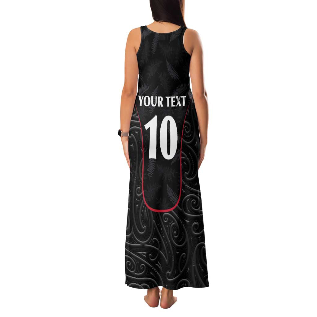 Custom New Zealand Rugby Family Matching Tank Maxi Dress and Hawaiian Shirt Maori All Black Championship 2024 and Silver Fern