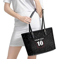 Custom New Zealand Rugby Leather Tote Bag Maori All Black Championship 2024 and Silver Fern