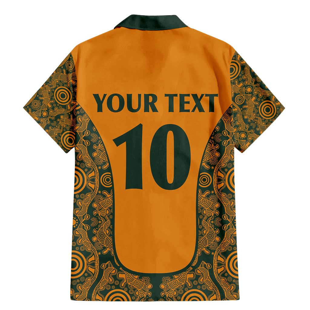 Custom Australia Rugby Championship 2024 Family Matching Mermaid Dress and Hawaiian Shirt Aboriginal Art Tattoo Pattern