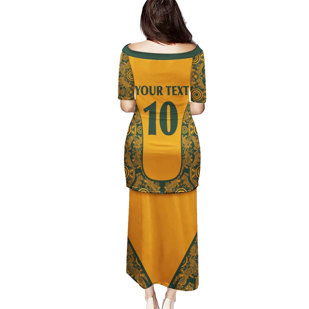 Custom Australia Rugby Championship 2024 Puletasi Aboriginal Art Tattoo Pattern