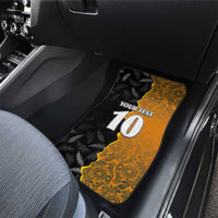 Custom New Zealand and Australia Rugby Championship 2024 Car Mats Maori Warrior and Kangaroo Mascot with Fern Aboriginal