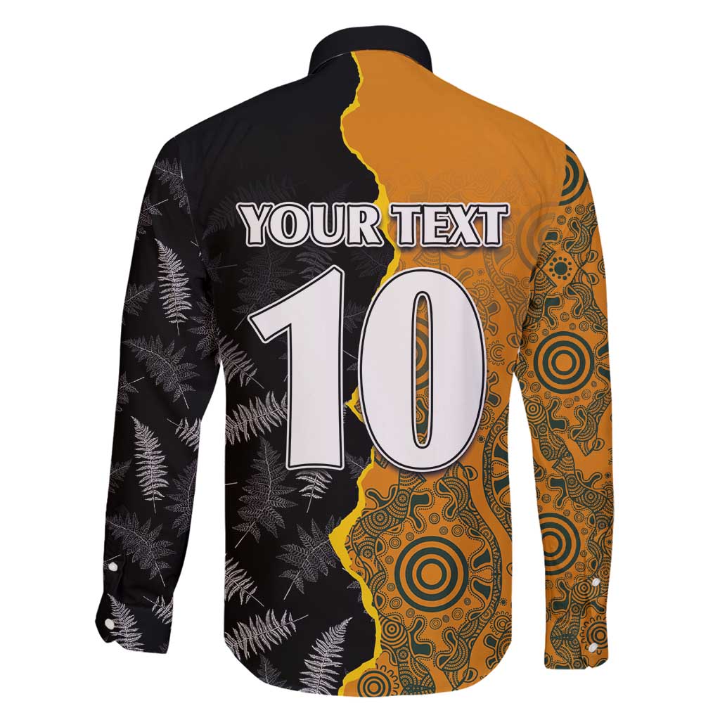 Custom New Zealand and Australia Rugby Championship 2024 Family Matching Tank Maxi Dress and Hawaiian Shirt Maori Warrior and Kangaroo Mascot with Fern Aboriginal LT03 - Polynesian Pride