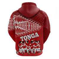 Tonga Rugby Hoodie Sipi Tau Dance Ngatu Pattern LT03 - Polynesian Pride
