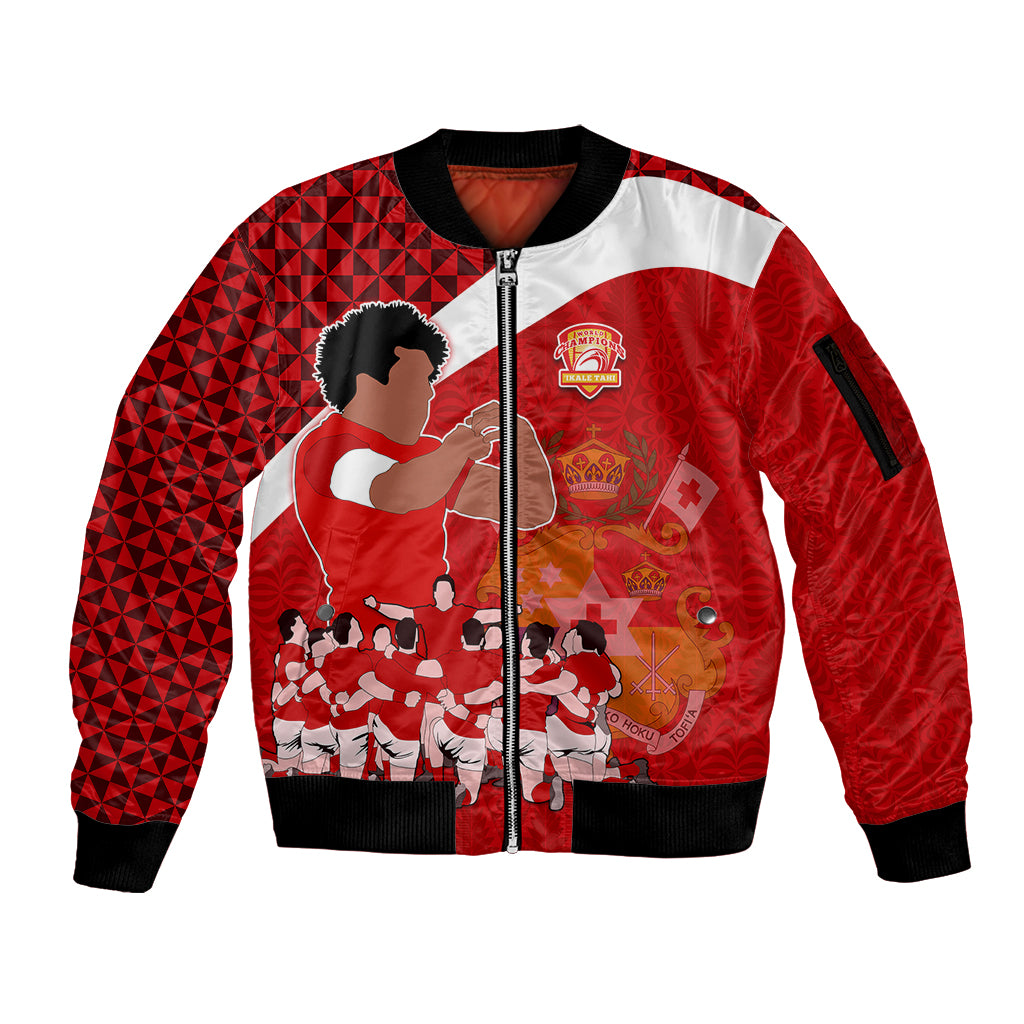 tonga-rugby-sleeve-zip-bomber-jacket-sipi-tau-dance-coat-of-arms-ngatu-pattern