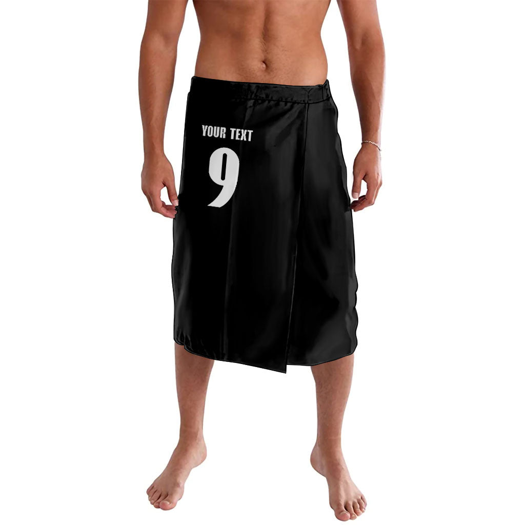 New Zealand Maori Rugby Custom Lavalava Aotearoa Tribal Motif Retro Concept LT03 Black - Polynesian Pride