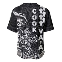 Cook Islands Va'a Polynesian Art Tattoo Baseball Jersey Black Color LT03 - Polynesian Pride