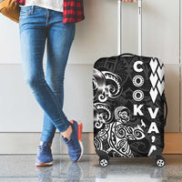 Cook Islands Vaa Polynesian Art Tattoo Luggage Cover Black Color