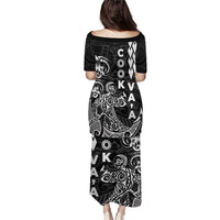 Cook Islands Vaa Polynesian Art Tattoo Puletasi Black Color