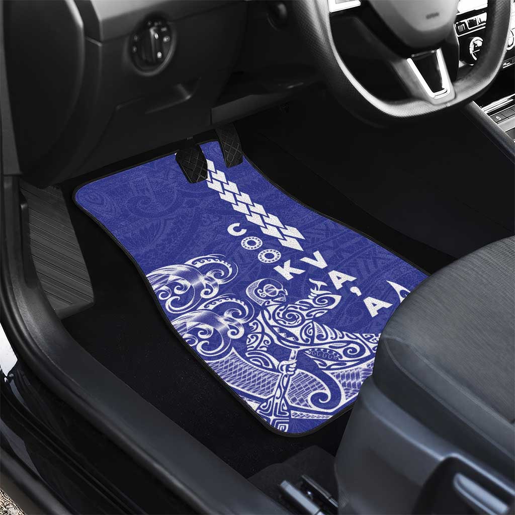 Cook Islands Vaa Polynesian Art Tattoo Car Mats Blue Color