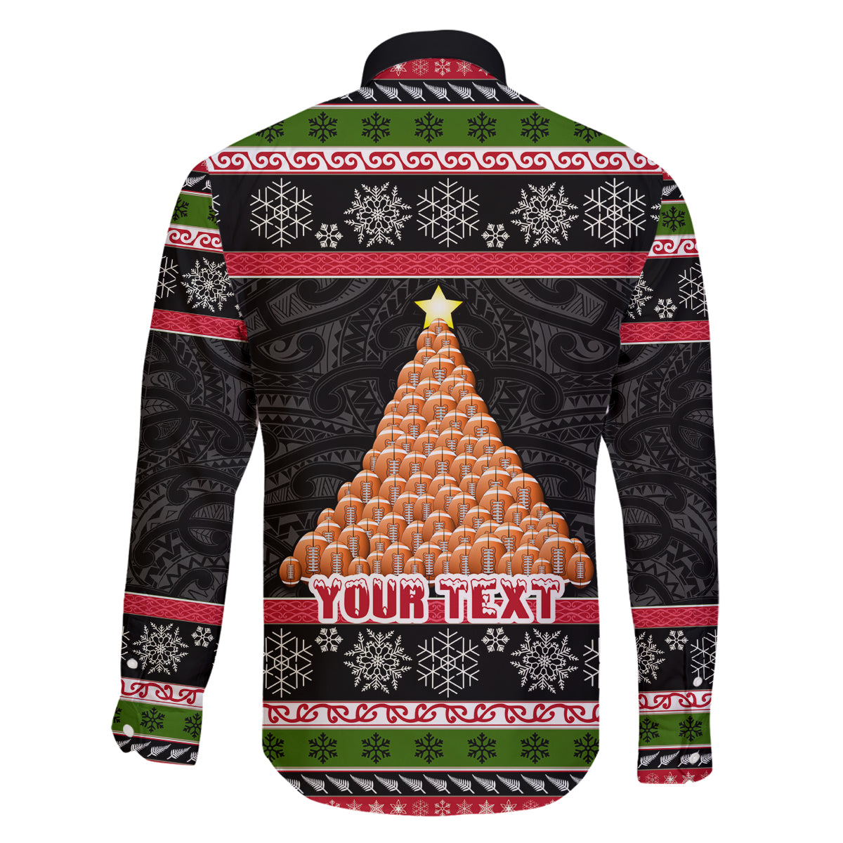 Personalized New Zealand Meri Kirihimete Family Matching Long Sleeve Bodycon Dress and Hawaiian Shirt Maori Warrior with Rugby Christmas Tree LT03 - Polynesian Pride