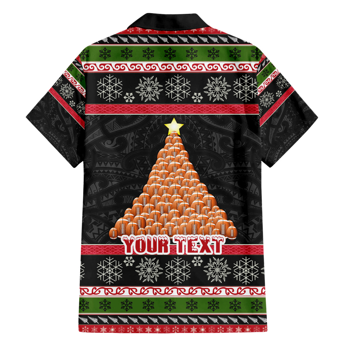 Personalized New Zealand Meri Kirihimete Family Matching Short Sleeve Bodycon Dress and Hawaiian Shirt Maori Warrior with Rugby Christmas Tree LT03 - Polynesian Pride
