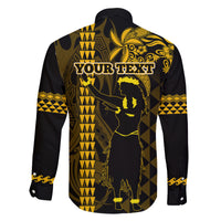 Custom Hawaii Family Matching Tank Maxi Dress and Hawaiian Shirt Ukelele and Hula Girl Mix Kakau Pattern LT03 - Polynesian Pride