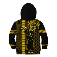 Custom Hawaii Kid Hoodie Ukelele and Hula Girl Mix Kakau Pattern LT03 - Polynesian Pride
