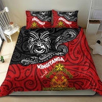 The Kingitanga - Maori King Movement Bedding Set Ko Te Mana Motuhake Emblem with Moko and Polynesian Art Tattoo