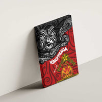 The Kingitanga - Maori King Movement Canvas Wall Art Ko Te Mana Motuhake Emblem with Moko and Polynesian Art Tattoo