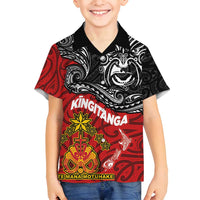 The Kingitanga - Maori King Movement Family Matching Tank Maxi Dress and Hawaiian Shirt Ko Te Mana Motuhake Emblem with Moko and Polynesian Art Tattoo