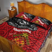 The Kingitanga - Maori King Movement Quilt Bed Set Ko Te Mana Motuhake Emblem with Moko and Polynesian Art Tattoo
