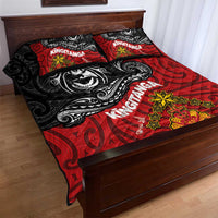 The Kingitanga - Maori King Movement Quilt Bed Set Ko Te Mana Motuhake Emblem with Moko and Polynesian Art Tattoo