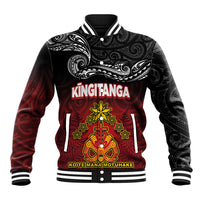 Personalised The Kingitanga - Maori King Movement Baseball Jacket Ko Te Mana Motuhake Emblem with Silver Ferns and Polynesian Art Tattoo