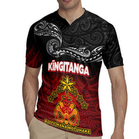 Personalised The Kingitanga - Maori King Movement Rugby Jersey Ko Te Mana Motuhake Emblem with Silver Ferns and Polynesian Art Tattoo