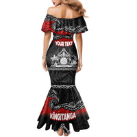 Personalised The Kingitanga - Maori King Movement Family Matching Mermaid Dress and Hawaiian Shirt Te Paki-o-Matariki with Silver Ferns and Polynesian Art Tattoo