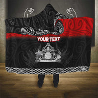 Personalised Maori King Movement Hooded Blanket Te Paki-o-Matariki with Silver Ferns and Polynesian Art Tattoo LT03 - Polynesian Pride