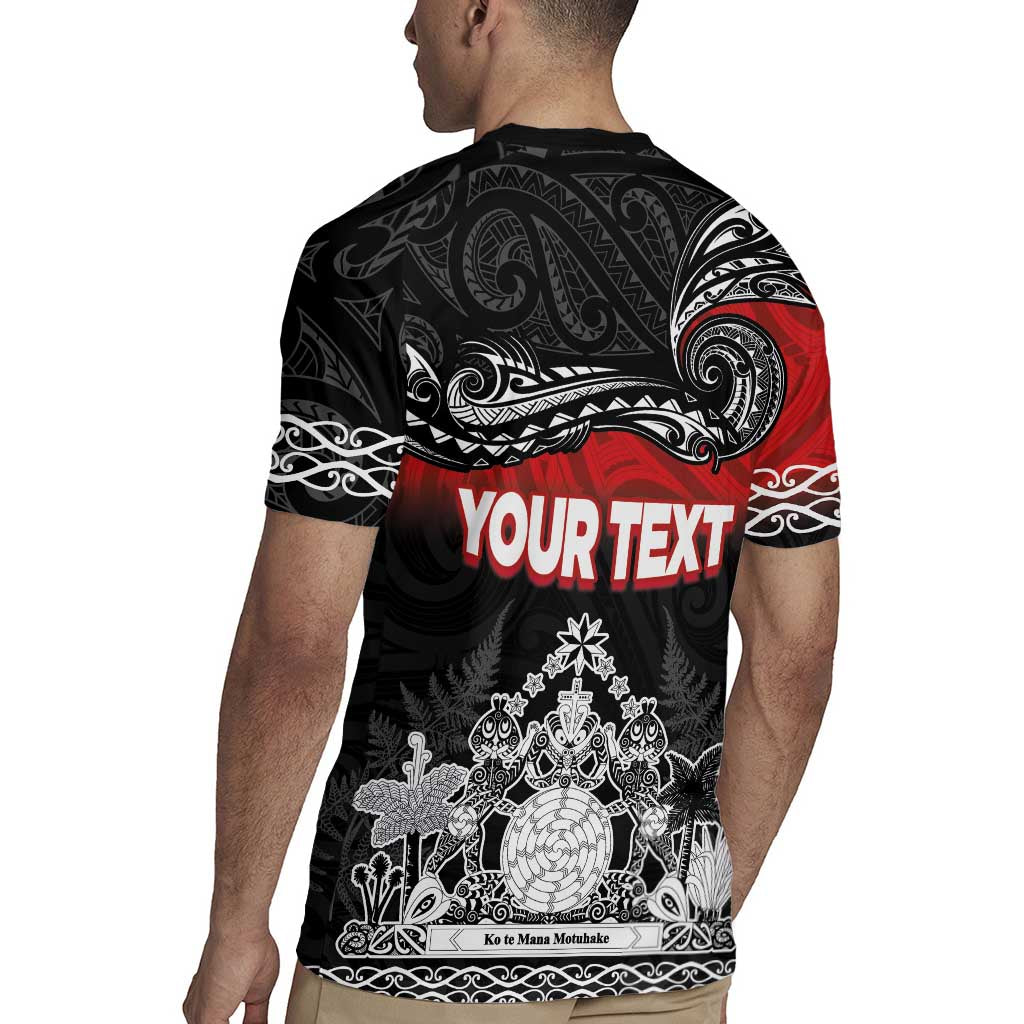 Personalised The Kingitanga - Maori King Movement Rugby Jersey Te Paki-o-Matariki with Silver Ferns and Polynesian Art Tattoo
