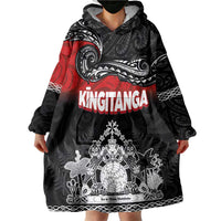 Personalised The Kingitanga - Maori King Movement Wearable Blanket Hoodie Te Paki-o-Matariki with Silver Ferns and Polynesian Art Tattoo