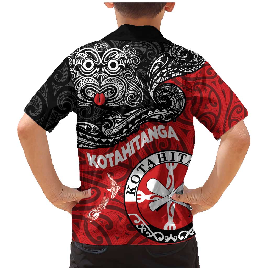Maori Kotahitanga Family Matching Mermaid Dress and Hawaiian Shirt Aotearoa Spirit with Maori Mask and Polynesian Art Tattoo