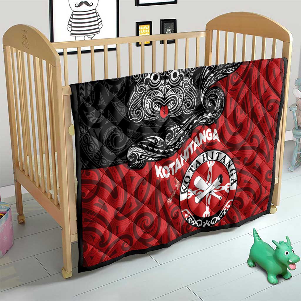 Maori Kotahitanga Quilt Aotearoa Spirit with Maori Mask and Polynesian Art Tattoo