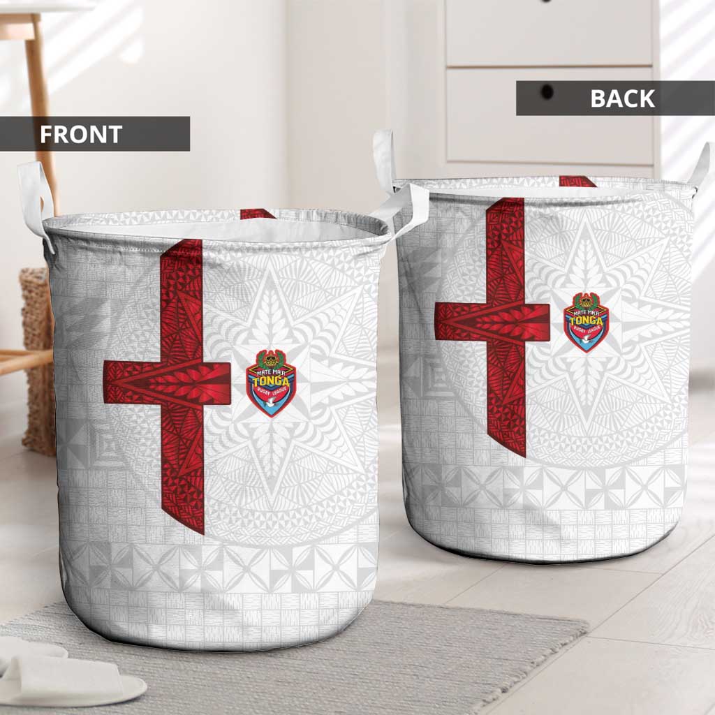 Tonga Ngatu Art Rugby Mate Ma'a Laundry Basket - Polynesian Pride