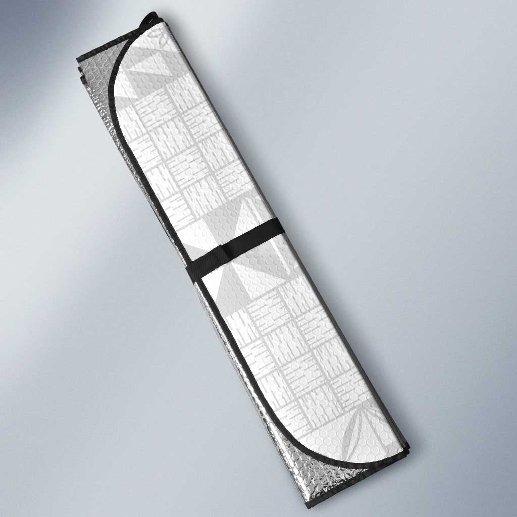 Tonga Ngatu Art Rugby Mate Ma'a Auto Sun Shade - Polynesian Pride