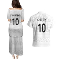 Custom Tonga Ngatu Art Rugby Mate Ma'a Couples Matching Puletasi and Hawaiian Shirt - Polynesian Pride