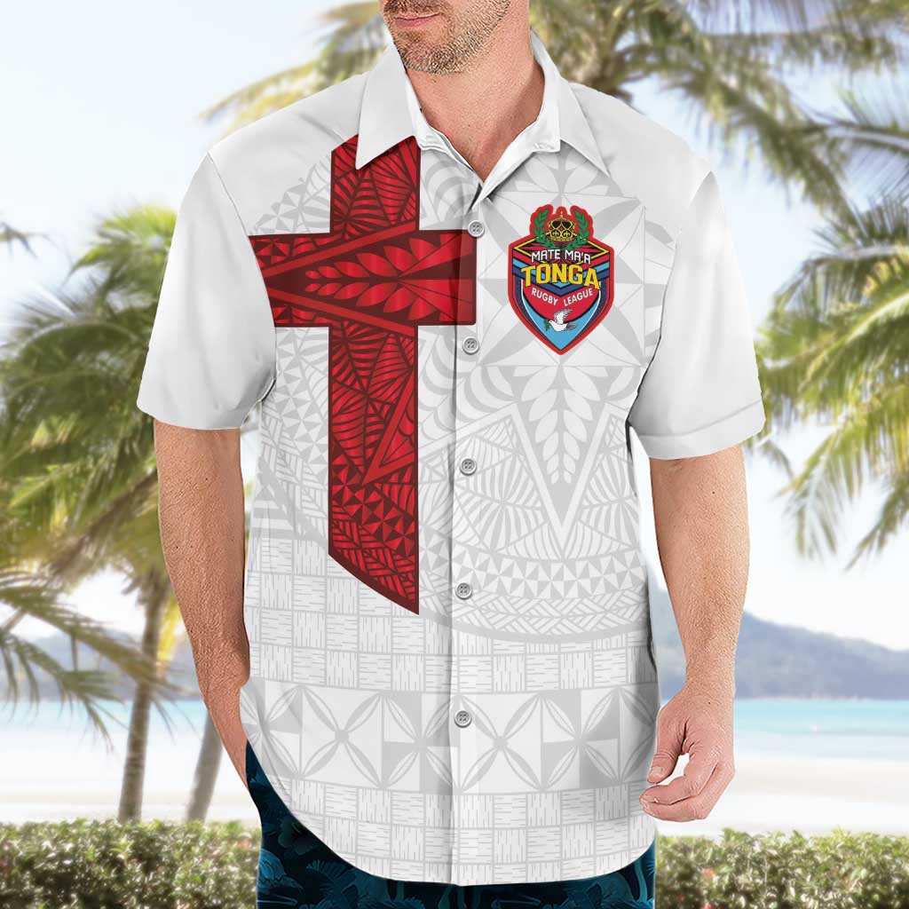 Custom Tonga Ngatu Art Rugby Mate Ma'a Hawaiian Shirt - Polynesian Pride
