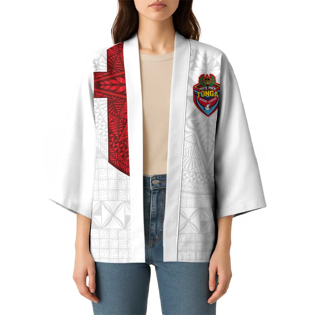 Custom Tonga Ngatu Art Rugby Mate Ma'a Kimono - Polynesian Pride