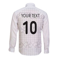 Custom Tonga Ngatu Art Rugby Mate Ma'a Long Sleeve Button Shirt - Polynesian Pride
