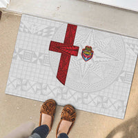 Tonga Ngatu Art Rugby Mate Ma'a Rubber Doormat - Polynesian Pride