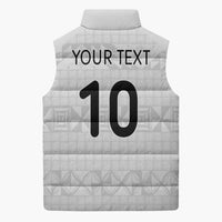 Custom Tonga Ngatu Art Rugby Mate Ma'a Sleeveless Puffer Jacket - Polynesian Pride