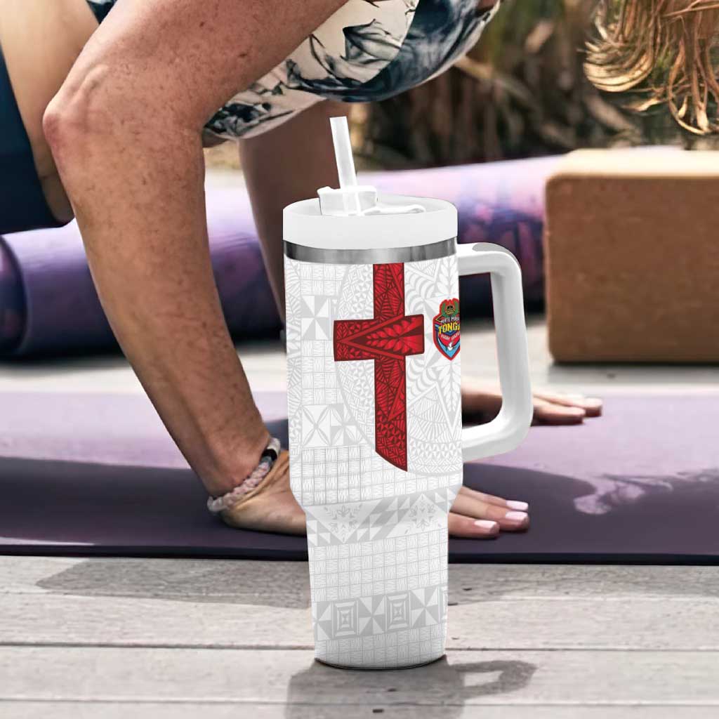 Tonga Ngatu Art Rugby Mate Ma'a Tumbler With Handle - Polynesian Pride