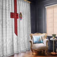 Tonga Ngatu Art Rugby Mate Ma'a Window Curtain LT03 - Polynesian Pride