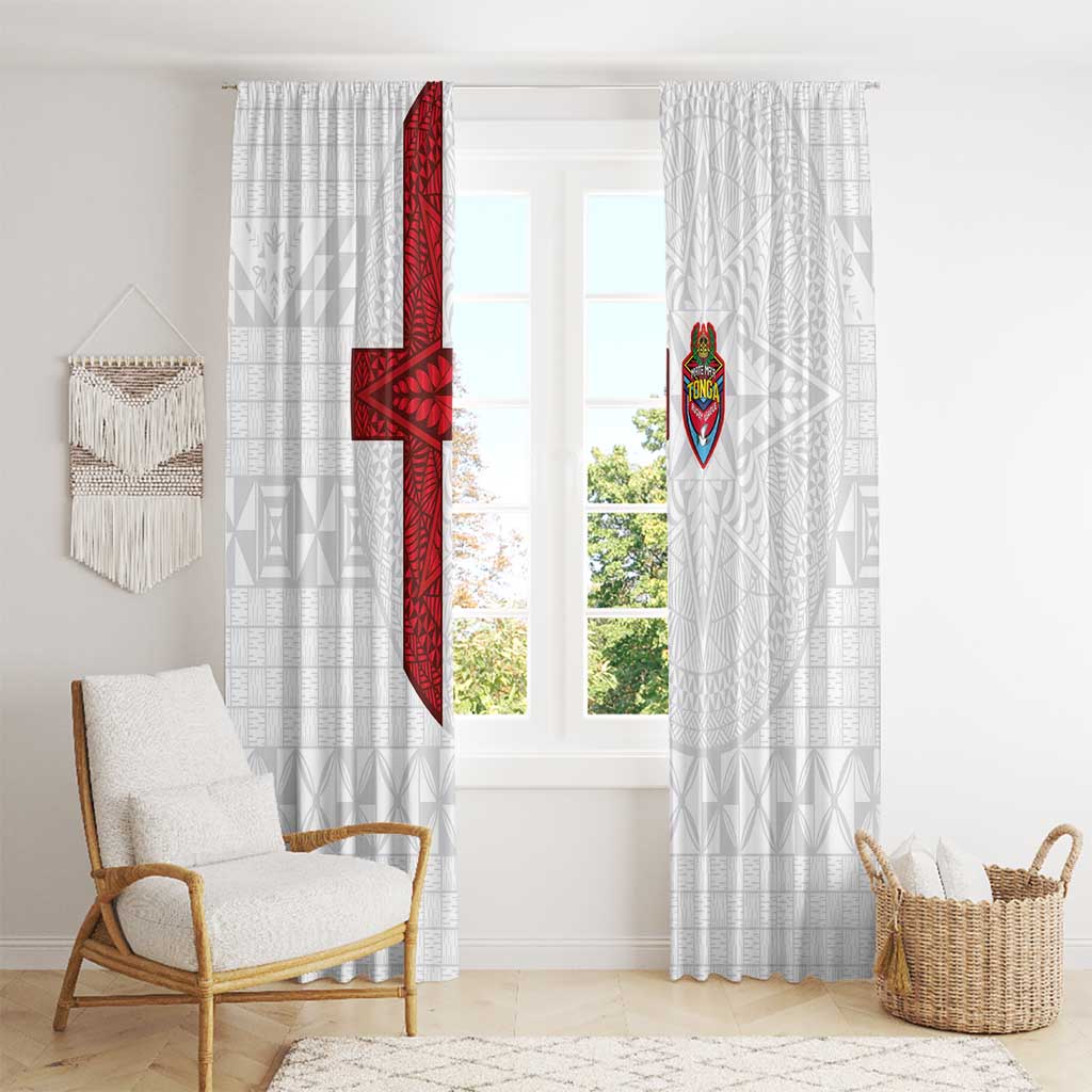 Tonga Ngatu Art Rugby Mate Ma'a Window Curtain LT03 - Polynesian Pride