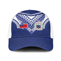 Samoa Rugby Baseball Net Cap Pacific Motifs - Polynesian Pride