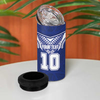 Custom Samoa Rugby 4 in 1 Can Cooler Tumbler Pacific Motifs - Polynesian Pride